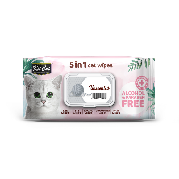 Kit Cat 5-in-1 Unscented Wet Wipes (80pcs/pack)