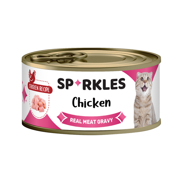 [1ctn=24cans] Sparkles Colours Chicken Canned Cat Food (70g x 24)
