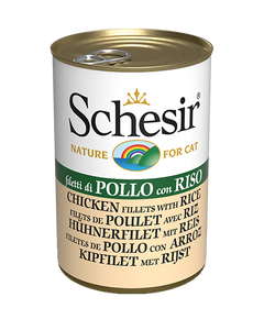 Schesir Can in Jelly/Water (Chicken Fillets with Rice) for Cats (140g)