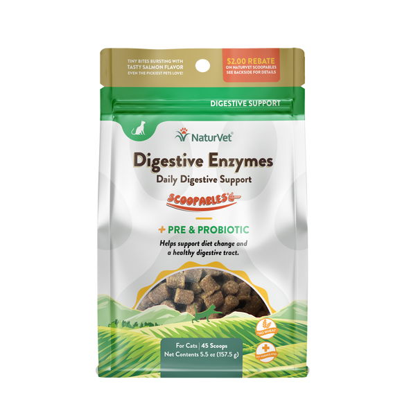 NaturVet Scoopables Digestive Enzymes Daily Digestive Support For Cats [Wt : 5.5 oz ]