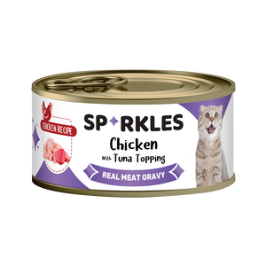 [1ctn=24cans] Sparkles Colours Chicken & Tuna Topping Canned Cat Food (70g x 24)