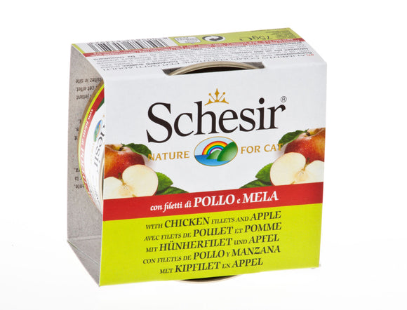 Schesir Can with Fruits (Chicken and Apple) for Cats (75g)