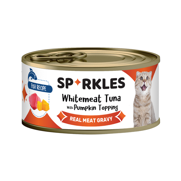 [1ctn=24cans] Sparkles Colours Tuna With Pumpkin Topping Canned Cat Food (70g x 24)