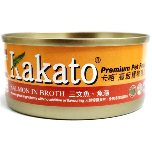 Kakato Salmon In Broth Grain-Free Canned Cat & Dog Food (70g)