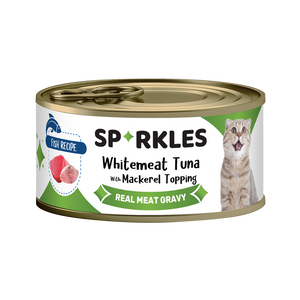 [1ctn=24cans] Sparkles Colours Tuna With Mackerel Topping Canned Cat Food (70g x 24)