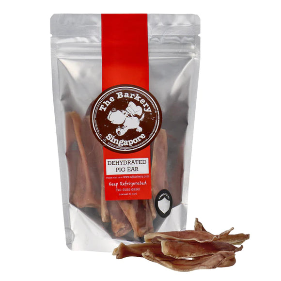 The Barkery Dehydrated Pig Ears Treats for Dogs (80g)