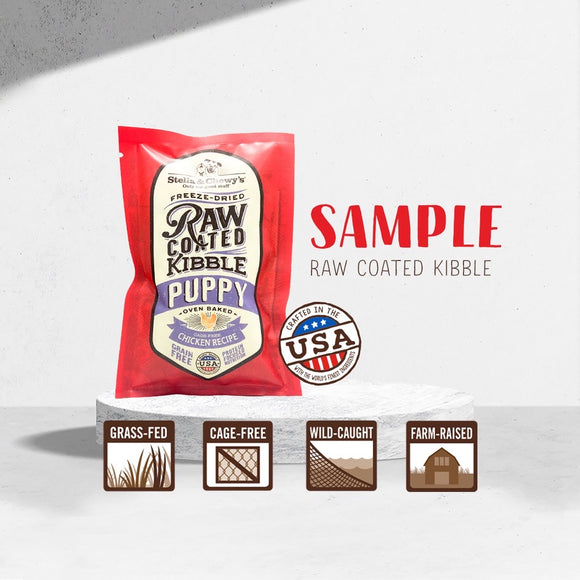 [Sample Size] Stella & Chewy’s Freeze-Dried Cage-Free Chicken Raw Coated Kibble for Puppies