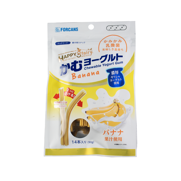 [Best Before 28/05/24] Forcans Happy 3 Fairy Chewable Yogurt Gum - Banana 90g