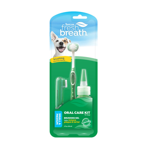 [50% OFF] [Best Before 04/2024] Tropiclean Fresh Breath Oral Care Kit for Small/Medium