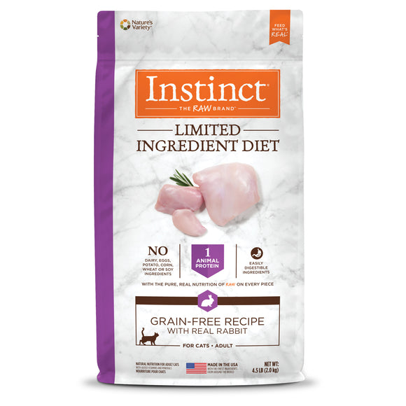 Instinct Limited Ingredient Diet Grain-Free Recipe with Real Rabbit Dry Cat Food (4.5lb)