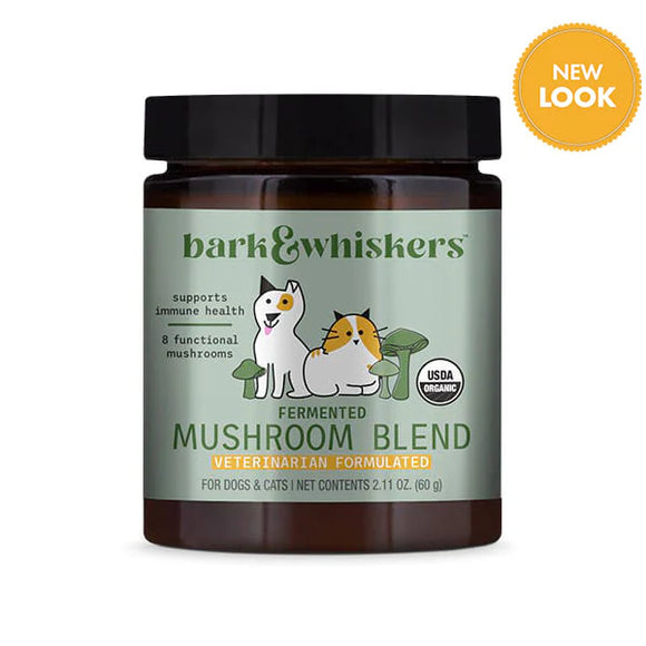 Bark & Wriskers Organic Fermented Mushroom Blend for Cats & Dogs (2.10 oz.)