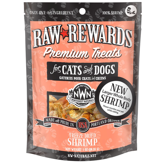 Northwest Naturals Raw Rewards Shrimp Freeze-Dried Dog & Cat Treats (1oz)