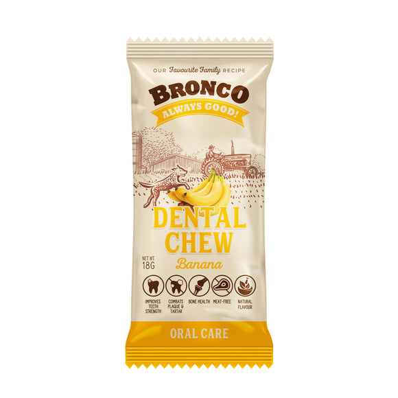 Bronco Dental Chew Banana for Dogs (18g)