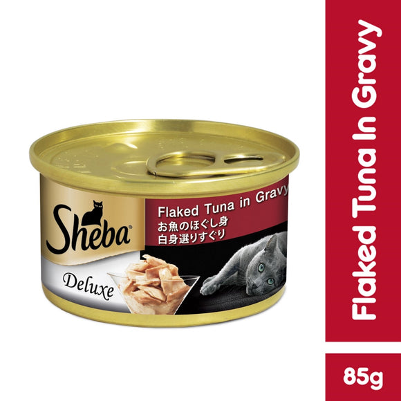 [1carton=24cans] Sheba Flaked Tuna Wet Canned Food for Cats (85g)