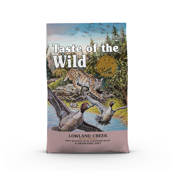 Taste of the Wild Lowland Creek Feline Recipe with Roasted Quail & Roasted Duck Dry Food for Cats (2 sizes)