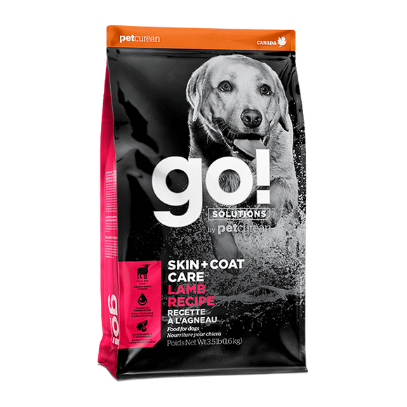 [GO-295] Petcurean Go! Skin + Coat Lamb Recipes Dry Food for Dogs (3.5lb)