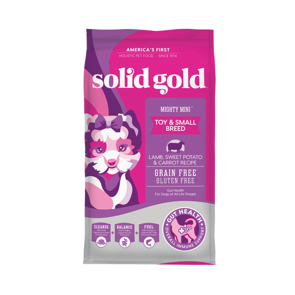 [SG-15204] Solid Gold Mighty Mini Lamb, Sweet Potato & Carrot Recipes Dry Food for Dogs (4lbs)