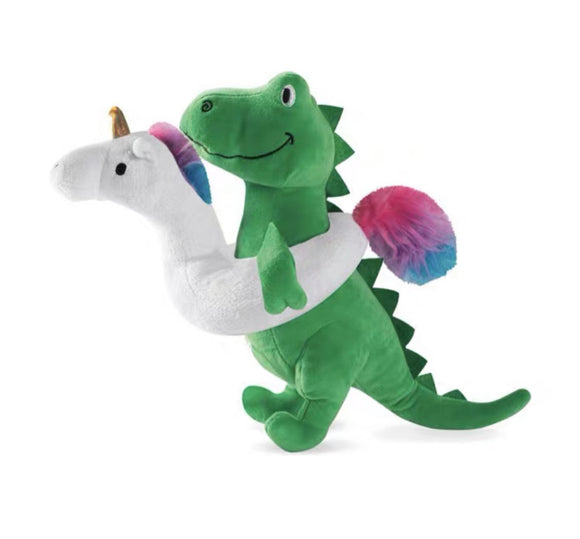 T Rex Unicorn Squeaker Chew Toy