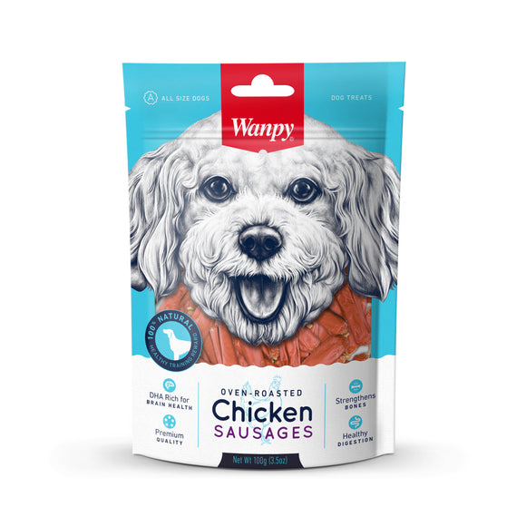 [WP-193] Wanpy Chicken Sausage Dog Treats (100g)