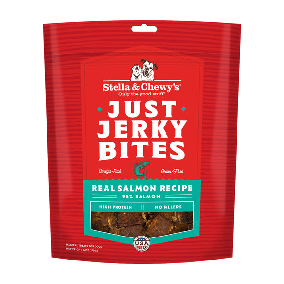 Stella & Chewy’s Just Jerky Bites Salmon Treats for Dogs (6oz)