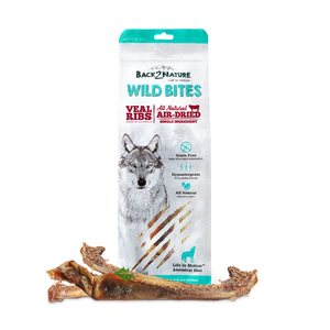 Back2Nature All Natural Air-Dried Wild Bites Treats for Dog (Veal Ribs)