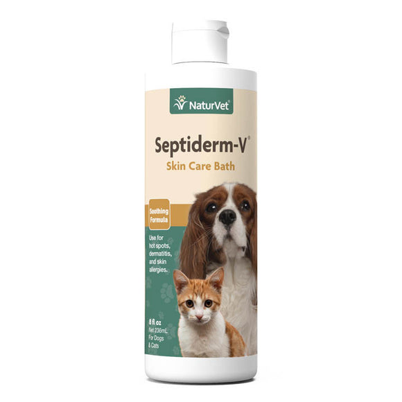 NaturVet Septiderm-V Soothing Formula Skin Care Bath (8floz/236ml)