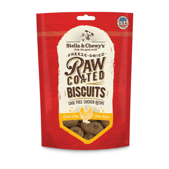 Stella & Chewy’s Freeze-Dried Raw Coated Biscuits for Dogs (Cage-Free Chicken) 9oz