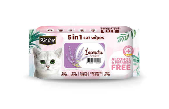 Kit Cat 5-in-1 Lavender Wet Wipes (80pcs/pack)