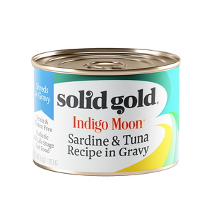 [SG-00110] Solid Gold Indigo Moon Sardine & Tuna in gravy (6oz)