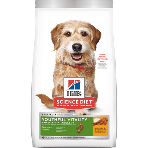 Hill's Science Diet Adult 7+ Senior Vitality Small & Mini Chicken & Rice Recipe Dry Food for Dogs (2 sizes)