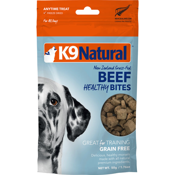 K9 Natural Freeze-Dried Healthy Bites Beef Treats for Dogs (50g)