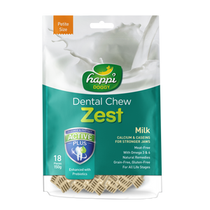 Happi Doggy Milk Dental Chew Zest (2 sizes)