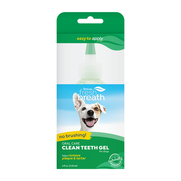 TropiClean Fresh Breath Clean Teeth Dental & Oral Care Gel for Dogs (4oz)
