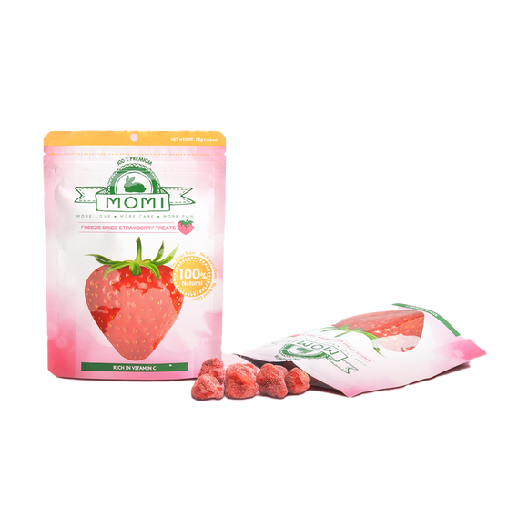 Momi Freeze Dried Strawberry Fruits for Rabbit (15g)
