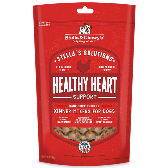 Stella & Chewy’s Stella’s Solution Freeze-Dried Grain Free Dinner Morsels for Dogs (Healthy Heart Support) 13oz