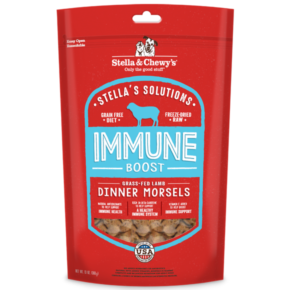 Stella & Chewy’s Stella’s Solution Freeze-Dried Grain Free Dinner Morsels for Dogs (Immune Boost) 13oz