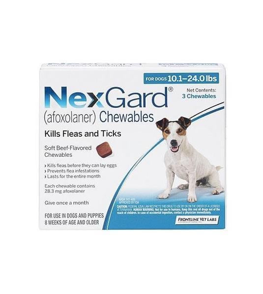 Nexgard Flea & Tick Chewable Tablets for Medium Dogs (4-10kg)