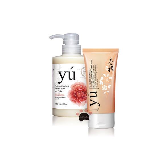 [Bundle Deal] Yu Oriental Natural Herbs Shampoo + Leave-in Treatment (400ml/120ml)