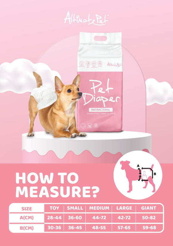 Altimate Pet Antibacterial Female Dog Diaper (5 sizes)