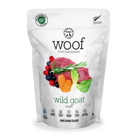NZ Natural WOOF Freeze Dried Raw Food (Wild Goat) 3 sizes