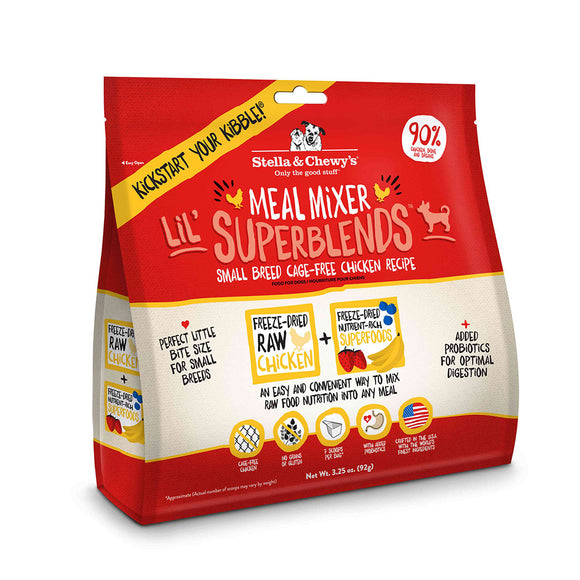 Stella & Chewy’s Small Breed Cage-Free SuperBlends Chicken Meal Mixer for Dogs (16oz)