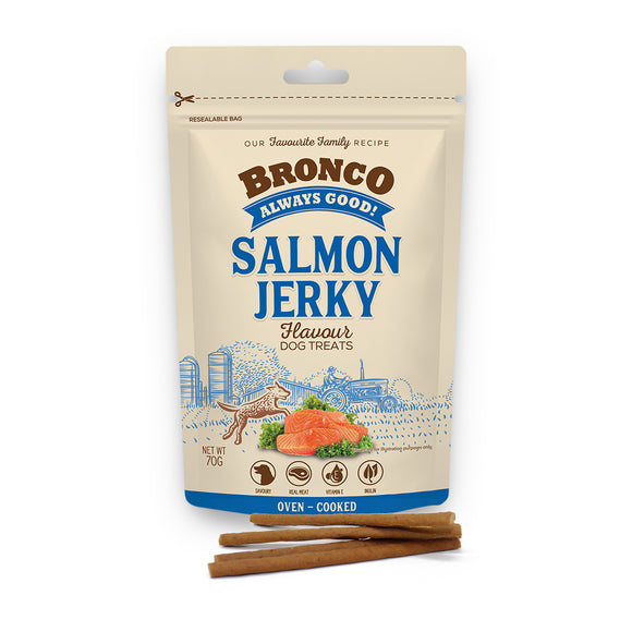 [3FOR$8.90] Bronco Oven-Cooked Salmon Jerky Treats for Dogs (70g)