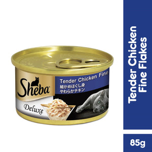 [1carton=24cans] Sheba Tender Chicken Fine Flakes Wet Canned Food for Cats (85g)