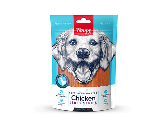 [WP-339] Wanpy Chicken Jerky Strips Dog Treats (100g)
