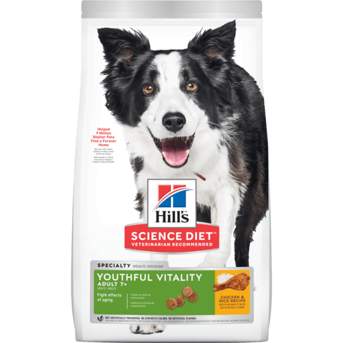 Hill's Science Diet Adult 7+ Senior Vitality Chicken & Rice Recipe Dry Food for Dogs (2 sizes)