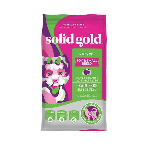 [SG-17204] Solid Gold Mighty Mini Turkey & Hearty Vegetables Recipes Dry Food for Dogs (4lbs)