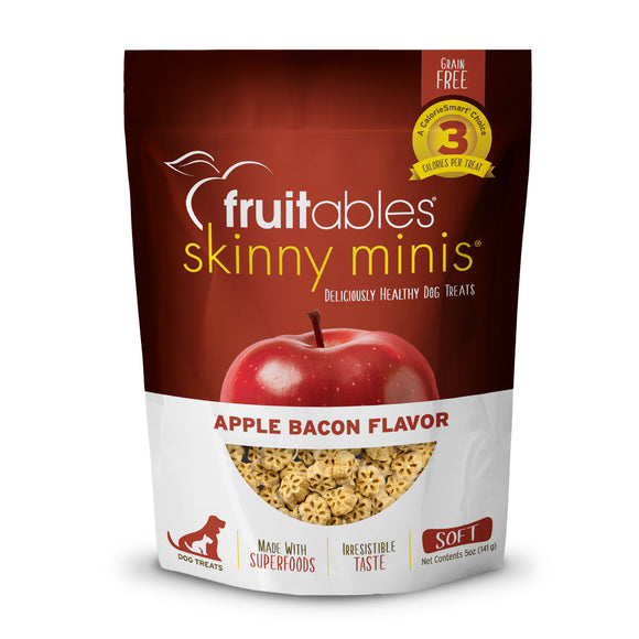 Fruitables Skinny Minis Apple Bacon Flavor Dog Treats (5oz)