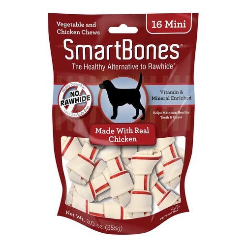 SmartBones Chicken Classic Bone Chews for Dogs - Mini (16 pieces)