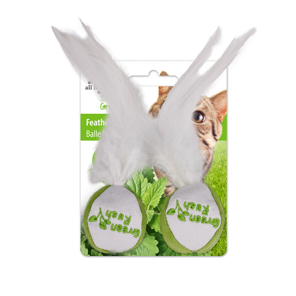 AFP Green Rush Feather Balls Catnip for Cats