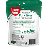 Love'em Air Dried Pork Liver Dog Treats 200g